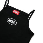 Diesel Kids Top Nero con Logo per Bambine