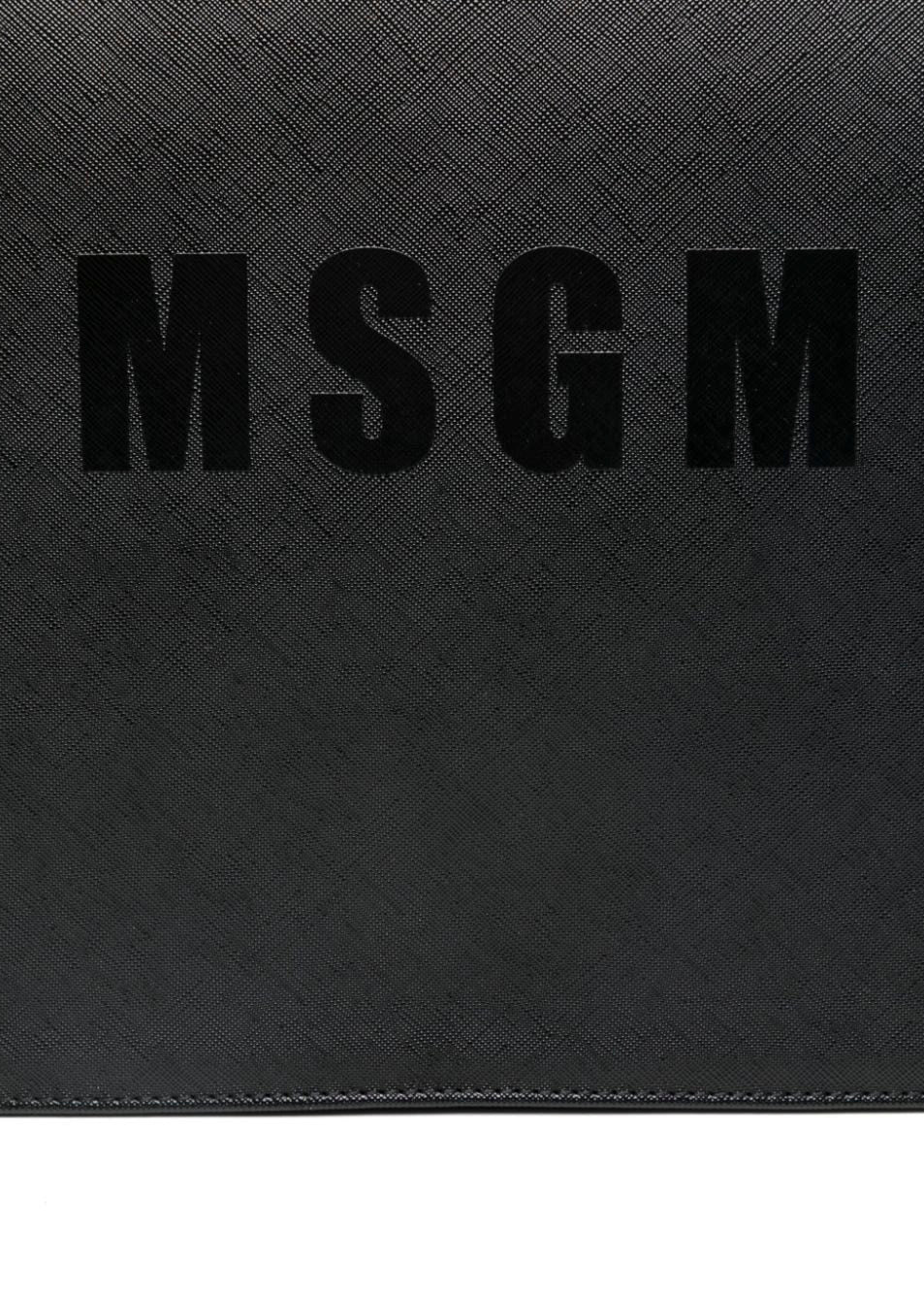 MSGM Kids Borsa Tote Nera con Stampa per Bambine
 (dettaglio)