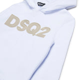 Dsquared2 Kids Felpa con Cappuccio Bianca per Bambini