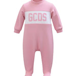 Gcds Kids Tutina Rosa con Banda Logata Panna per Neonate