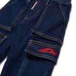 Dsquared Kids Pantaloni Denim Cargo ICON per Neonati