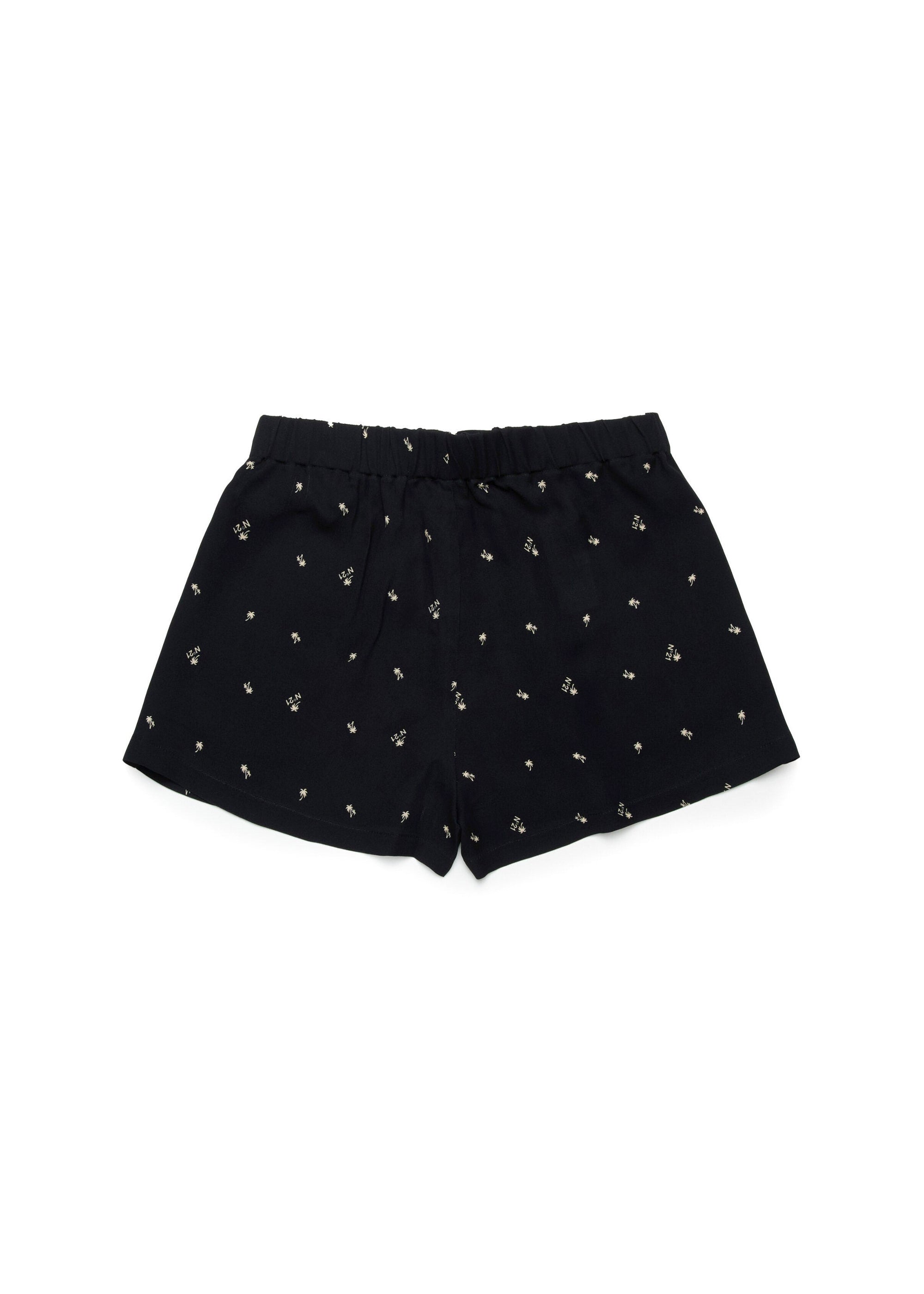 N°21 Kids Shorts Neri All over Palms per Bambine