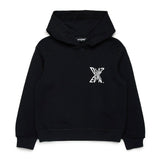 Dsquared2 Kids Felpa Nera con Cappuccio Sport EDTN per Bambini