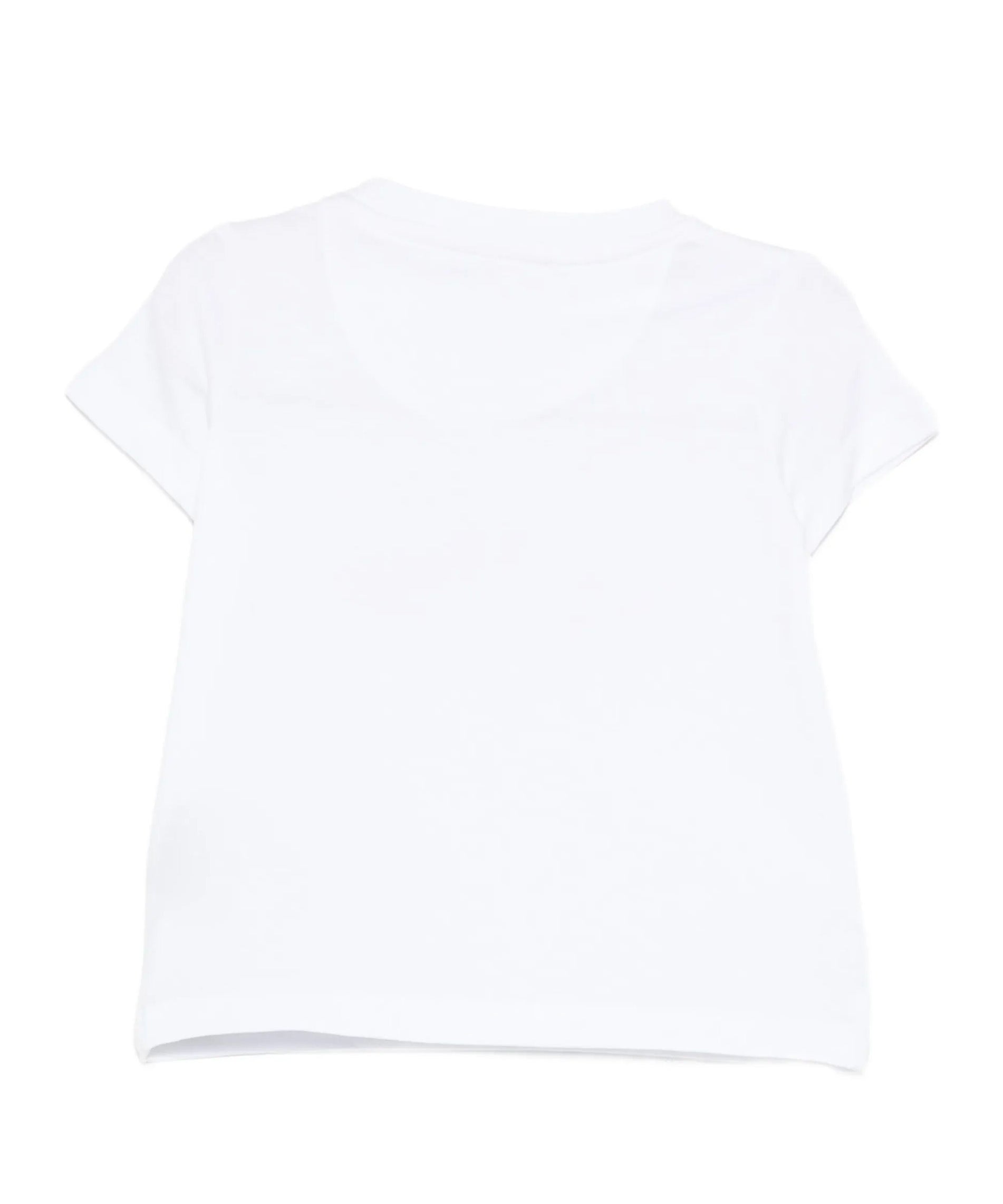 John Richmond Kids T-Shirt Bianco con Logo Ricamato per Neonate