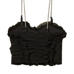 Twinset Kids Top Nero con Tulle per Bambine