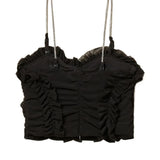 Twinset Kids Top Nero con Tulle per Bambine