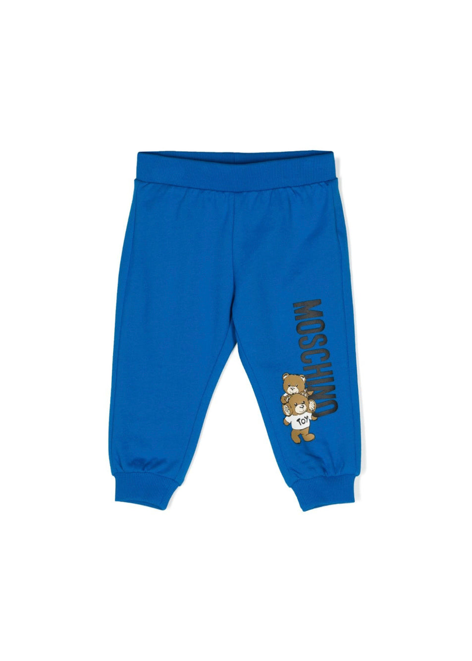 Moschino Kids Pantaloni in Tuta Bluette con Teddy Bear per Neonati 