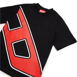 Diesel Kids T-shirt Nero con Logo Macro D per Bambini