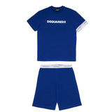 Dsquared2 Kids Completo Maglia/short di Tuta con Dettaglio a Contrasto Logo per Bambini