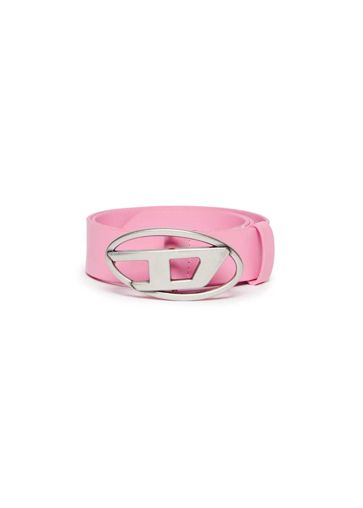 Diesel Kids Cintura Rosa in Pelle con Logo Oval D