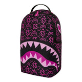 Sprayground Kids Think On It Zaino Nero con Stampa Shark Mouth e Dollari Rosa
