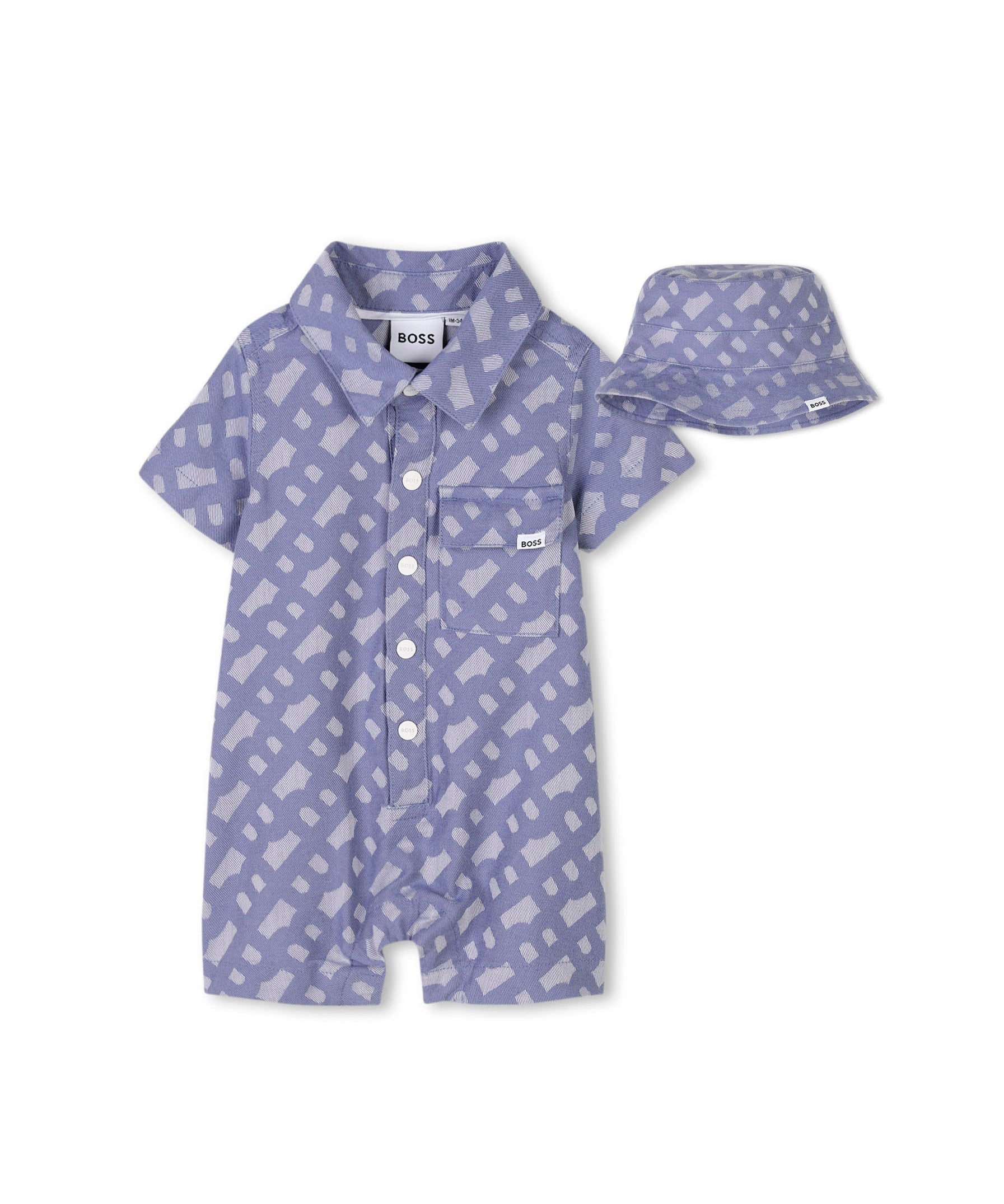 Boss Kids Pagliaccetto con Cappellino Blu BB per Neonati