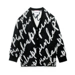 Pinko Kids Cardigan Nero con Logo All-over per Bambine