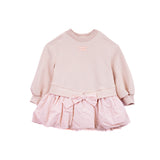 Elisabetta Franchi La Mia Bambina Abito Rosa in Felpa con Gonna per Neonate