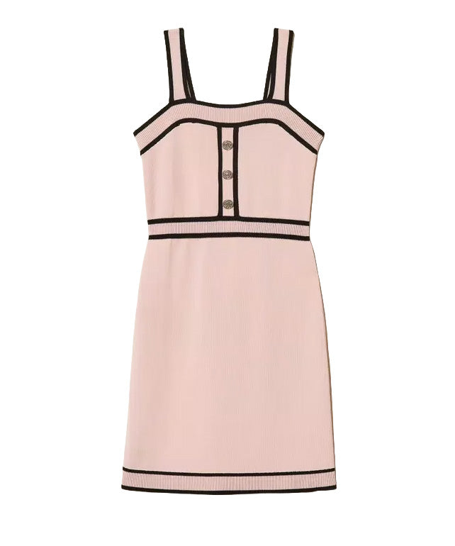 Twinset Kids Abito Rosa e Nero per Bambine
