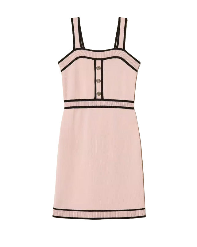 Twinset Kids Abito Rosa e Nero per Bambine