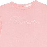 Blumarine Tutina Rosa Bubble con Logo Ricamato per Neonate