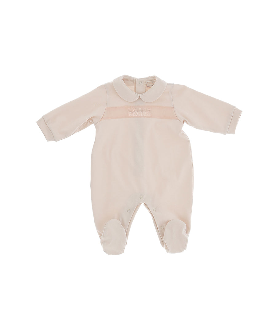 Elisabetta Franchi La Mia Bambina Tutina Rosa con Dettaglio Logo per Neonate
