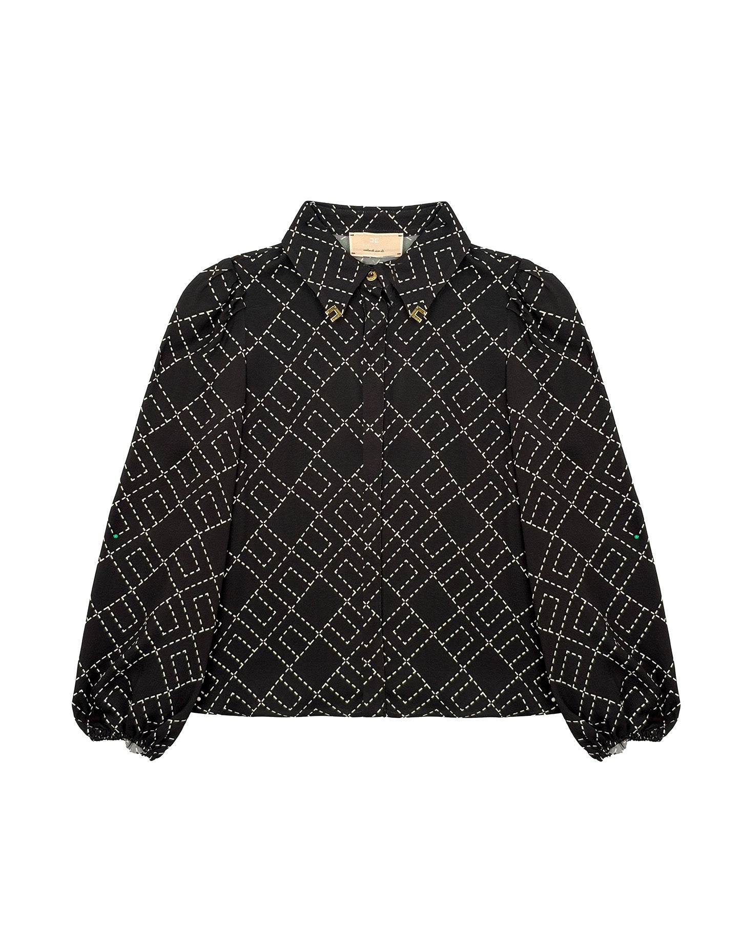 Elisabetta Franchi La Mia Bambina Camicia con Logo Geometrico per Bambine