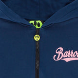 Barrow Kids Felpa Blu con Cappuccio e Maniche e Stampe Multicolor per Bambine