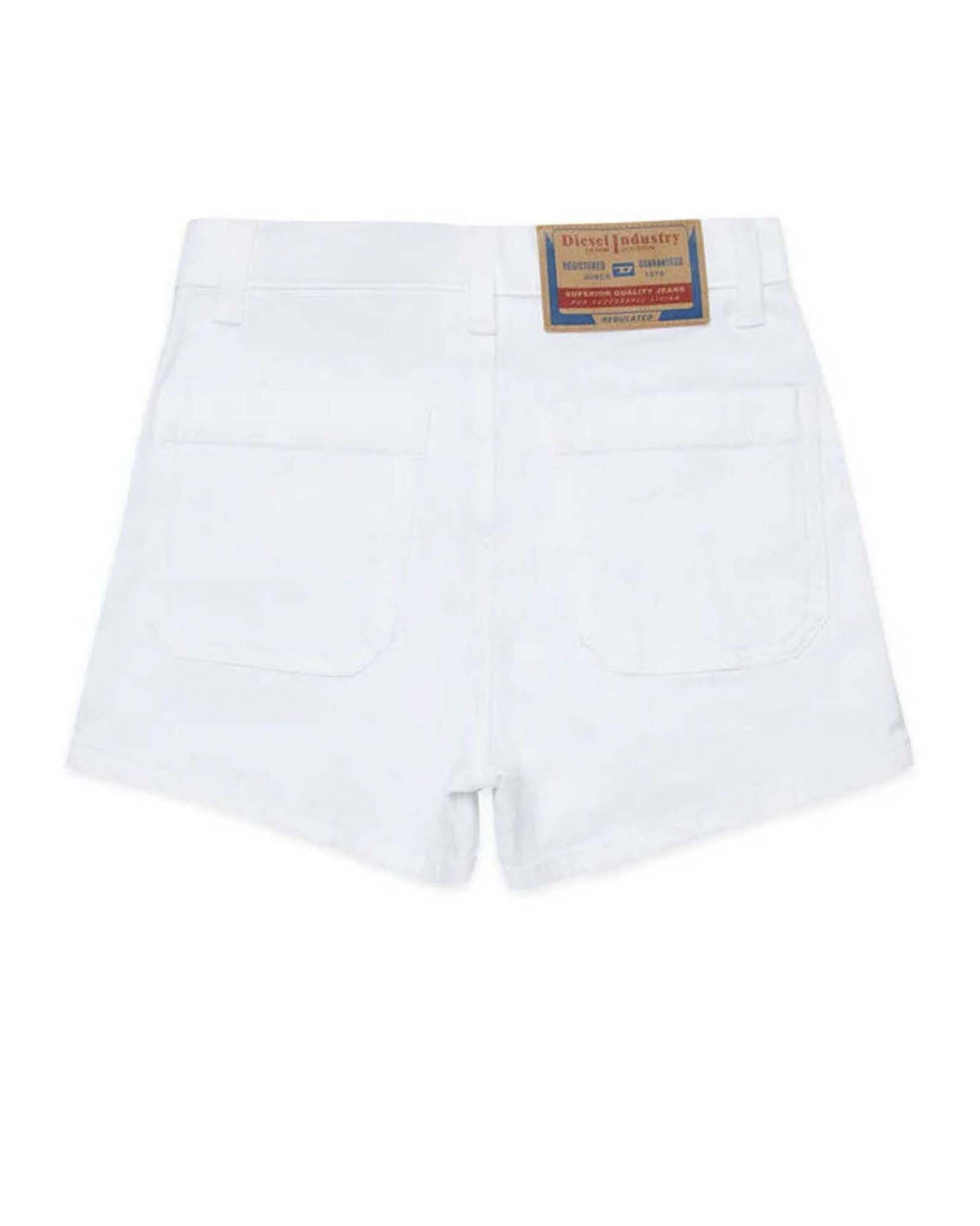 Diesel Kids Bermuda in Denim Bianco per Bambine