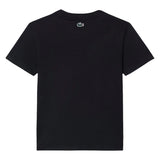 Lacoste Kids T-Shirt Nero con Logo Coccodrillo Unisex