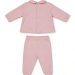 Elisabetta Franchi La Mia Bambina Completo Rosa con Ricamo Logo per Neonate