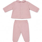 Elisabetta Franchi La Mia Bambina Completo Rosa con Ricamo Logo per Neonate