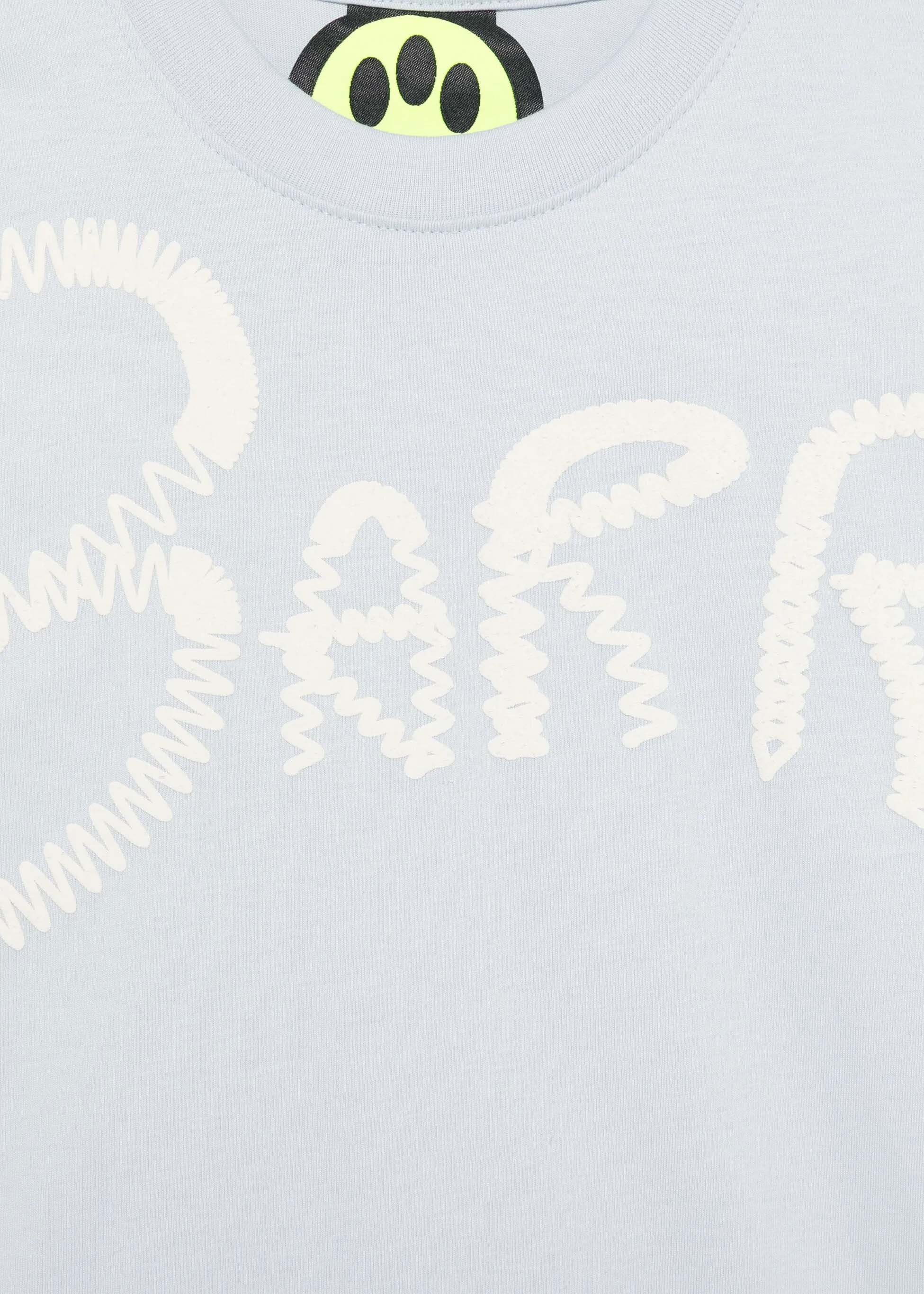 Barrow Kids T-shirt Celeste con Stampa Logo per Bambini