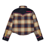 Dsquared2 Kids Camicia Grigio Fantasia a Quadri per Bambine