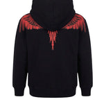 Marcelo Burlon County of Milan Kids Felpa Nero con Stampa Ali Rosso per Bambini