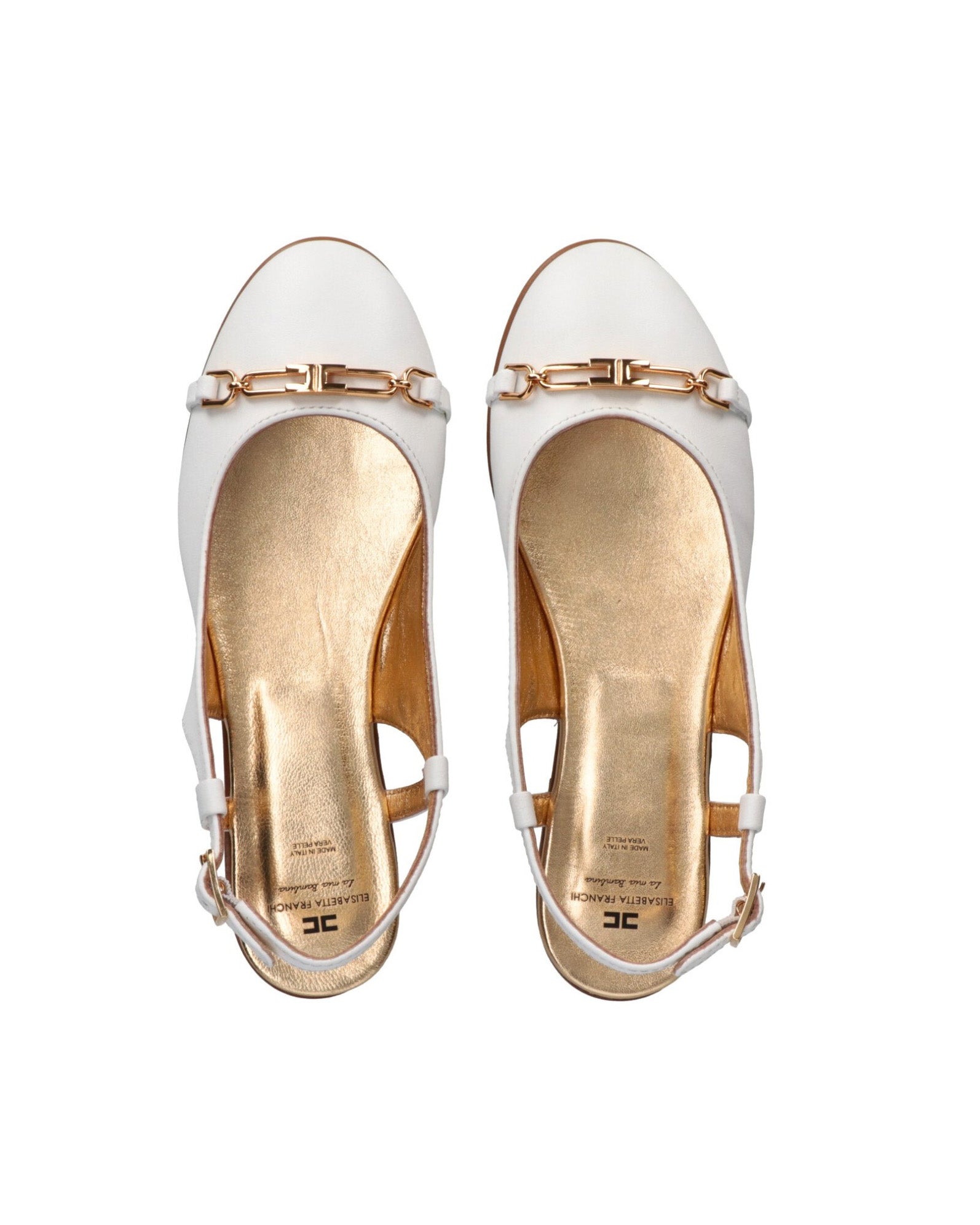 Elisabetta Franchi La Mia Bambina Ballerine Avorio per Bambine