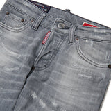 Dsquared2 Kids Pantalone in Denim Grigio per Bambini