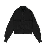 MSGM Kids Felpa Crop Cargo Nera per Bambine 