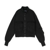 MSGM Kids Felpa Crop Cargo Nera per Bambine 