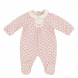 Elisabetta Franchi La Mia Bambina Tutina Rosa e Avorio All-Over per Neonate