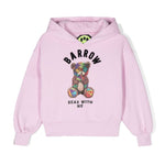 Barrow Kids Felpa con Cappuccio Rosa con Stampa per Bambine