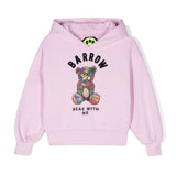 Barrow Kids Felpa con Cappuccio Rosa con Stampa per Bambine