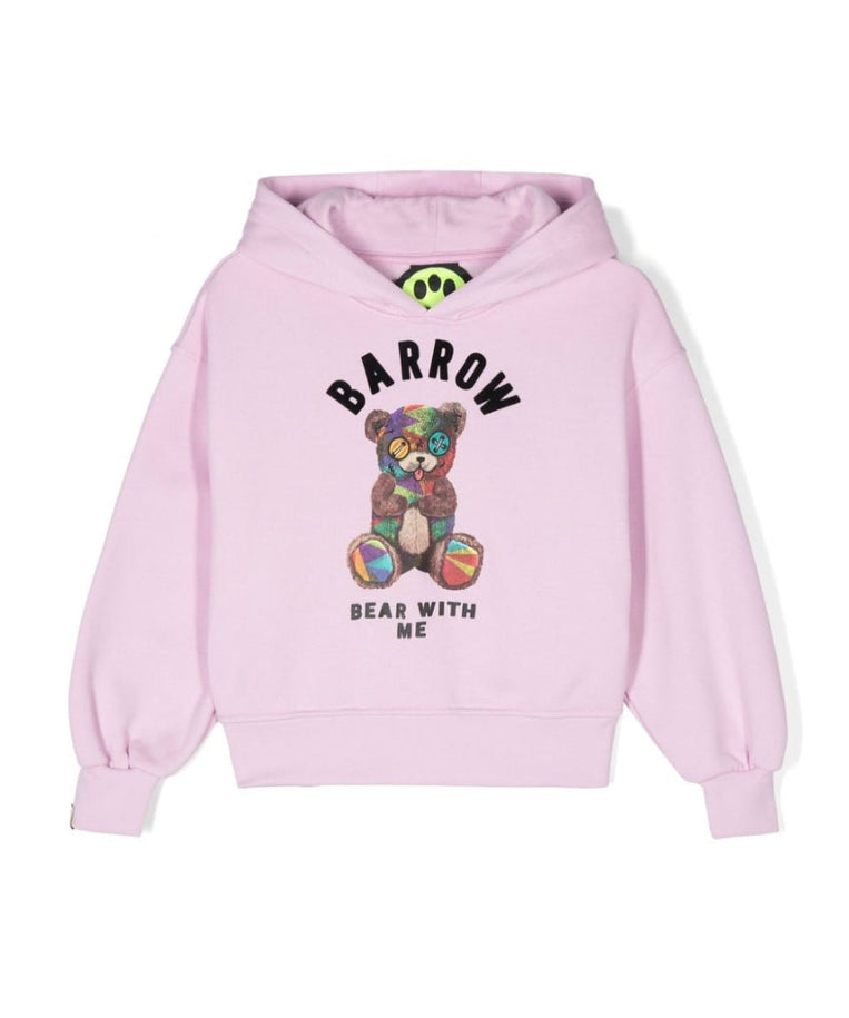 Barrow Kids Felpa con Cappuccio Rosa con Stampa per Bambine