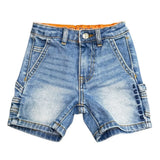 Iceberg Kids Bermuda in Denim Blu con Ricamo Logo per Neonati