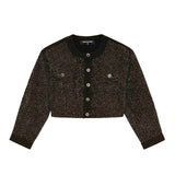 Patrizia Pepe Black Jacket with Rhinestone Application for Girls