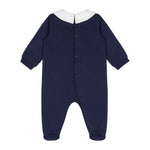 Moschino Kids Tutina Blu con Stampa Logo Teddy Bear per Neonati (retro)