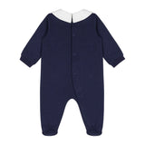 Moschino Kids Tutina Blu con Stampa Logo Teddy Bear per Neonati (retro)