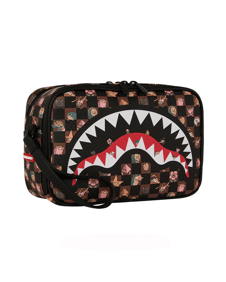 Sprayground Kids Borsello Marrone con Stampe per Bambini