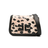 Elisabetta Franchi La Mia Bambina Bosa a Spalla con Motivo Animalier e Logo a Contrasto per Bambine