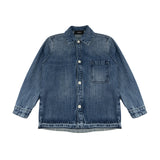I'M Brian Kids Camicia in Denim con Tasca per Bambini