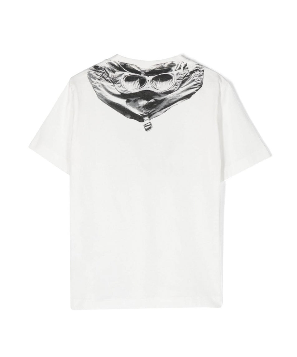C.P. Company Kids T-shirt Bianca con Stampa per Bambini (RETRO)