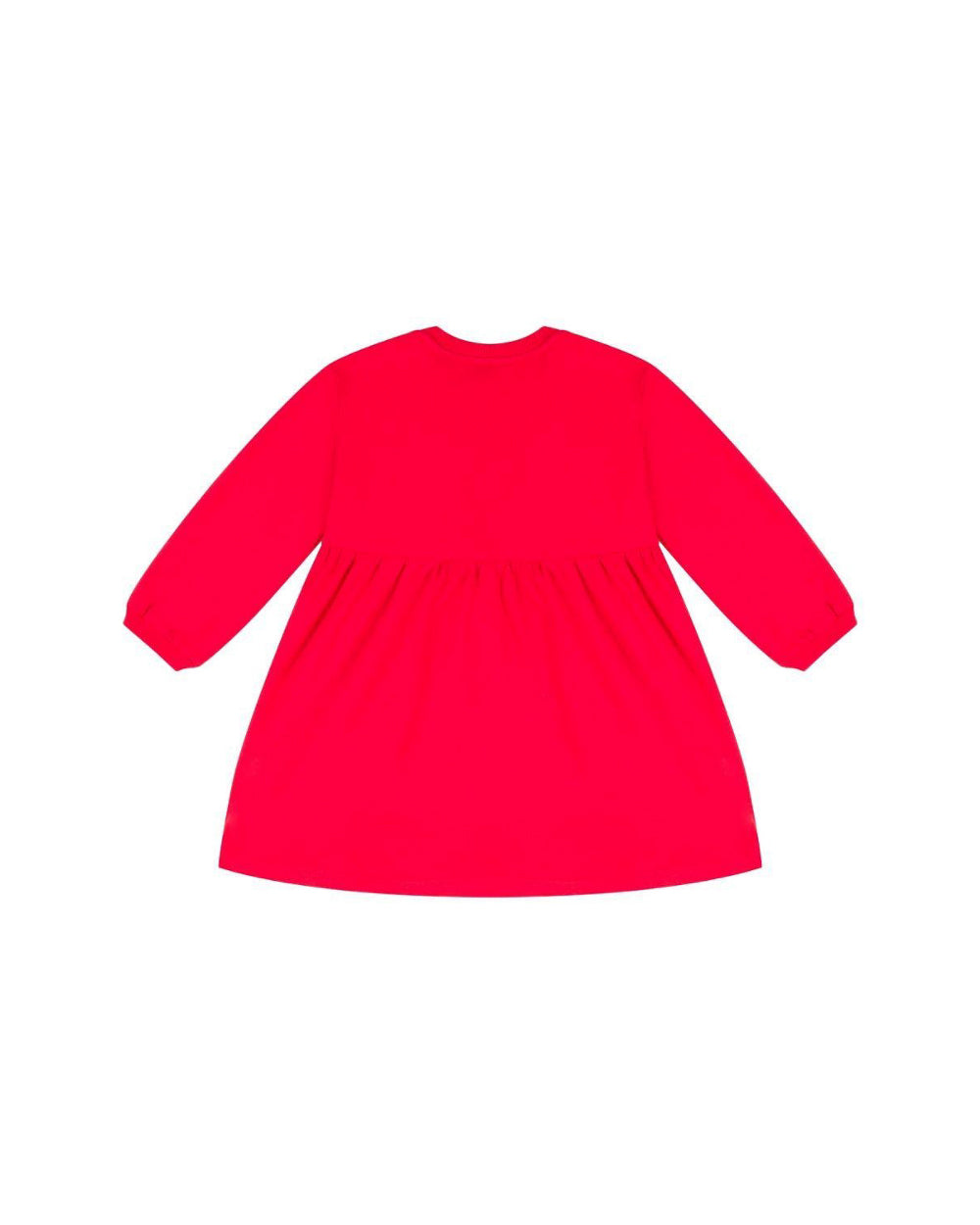Moschino Kids Abito Rosso con Stampa Teddy per Neonate