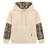 Yes London Kids Felpa Beige a Costine Doppia Manica con Fantasia per Bambini