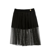 Elisabetta Franchi La Mia Bambina Gonna Nera Plissettata per Bambine